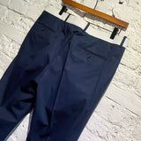ALEXANDER MCQUEEN NAVY TROUSERS WITH WHITE BAND