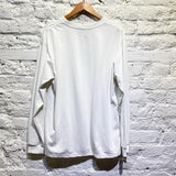 NEEDLES WHITE CREWNECK  L/S TOP