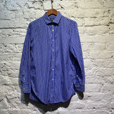 HOMME GIRLS BLUE/WHITE STRIPED SHIRT