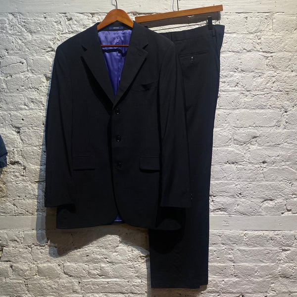 KENZO HOMME NAVY FINE WOOL 3 BUTTON SUIT