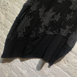 GOMME BLACK/GREY ASYMMETRIC TOP