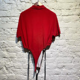 1/OFF PARIS (RE)MADE CUSTOM LACOSTE RED POLO SHIRT/BODY