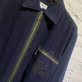 JEAN CHARLES DE CASTELBAJAC
NAVY RAYON/VISCOSE ZIP SHIRT