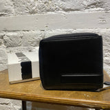 ALEXANDER MCQUEEN MCQ BLACK LEATHER ZIP WALLET