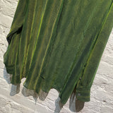 UNRAVEL PROJECT DECONSTRUCTED GREEN WAVY SHIRT