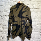 ALEXANDER MCQUEEN MCQ GREEN/BLACK SWALLOW SHIRT L/S