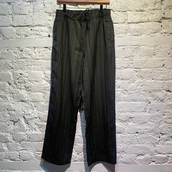 OUR LEGACY “WORKSHOP” BLACK/YELLOW STRIPED TROUSERS