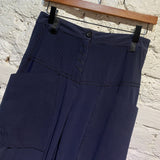 MARITHE + FRANCOIS GIRBAUD
NAVY/BLUE PINSTRIPED JODHPUR TROUSERS