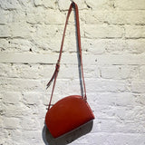 A.P.C. GENEVE RUST LEATHER SHOULDER BAG