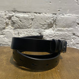 GCDS BLACK LEATHER BELT