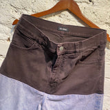 RAF SIMONS DUAL CONSTRUCTION TWO TONE JEANS