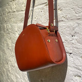A.P.C. GENEVE RUST LEATHER SHOULDER BAG