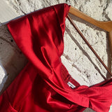 REFORMATION RED SILK “LANELLE” COCKTAIL DRESS