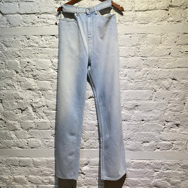 MARGIELA MM1 STONEWASH CUTOUT JEANS