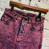 S.R. STUDIO PINK ACID WASH JEANS