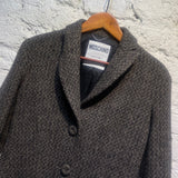 MOSCHINO COUTURE! WOOL MIX TWEED TAIL COAT