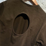 MATTEAU BROWN T-SHIRT CIRCLE CUT OUT