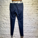 ALEXANDER MCQUEEN NAVY TROUSERS WITH WHITE BAND
