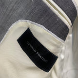 OZWALD BOATENG GREY LINEN/COTTON SUIT