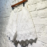 SIMONE ROCHA WHITE BRODERIE ANGLAISE SHORTS