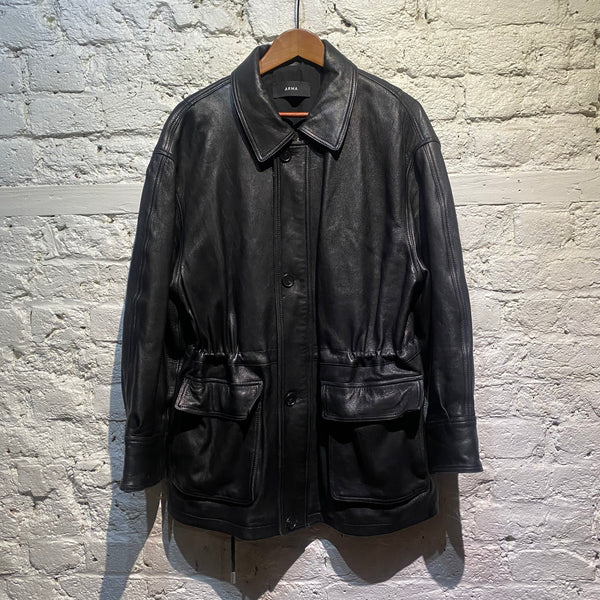 ARMA BLACK LEATHER JACKET