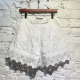 SIMONE ROCHA WHITE BRODERIE ANGLAISE SHORTS