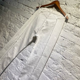 MAISON MARGIELA OFF-WHITE DENIM TROUSERS