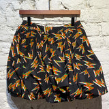 MIU MIU PUFF BALL SKIRT SILK PRINT