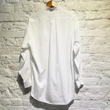 KENZO HOMME WHITE COTTON MANDARIN COLLAR SHIRT