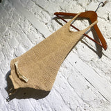 ECKHAUS LATTA CAMEL KNIT HALTER TOP