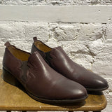 MOMA CHOCOLATE LEATHER “DONNA” SHOES