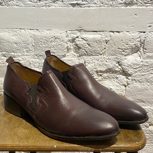MOMA CHOCOLATE LEATHER “DONNA” SHOES