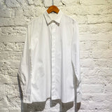 DIOR WHITE COTTON HIDDEN BUTTONS SHIRT