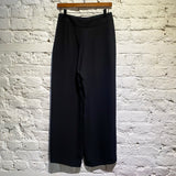 GIORGIO ARMANI BLACK SILK TROUSERS