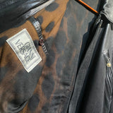 GIANNI VERSACE VINTAGE BLACK LEATHER COAT