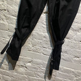 DION LEE BLACK BELTED TROUSERS
