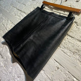 ULLA JOHNSON BLACK LEATHER MINI