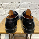 MARGIELA BLACK LEATHER TABI LOAFERS
