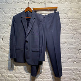 LANVIN NAVY GLENN CHECK SUIT