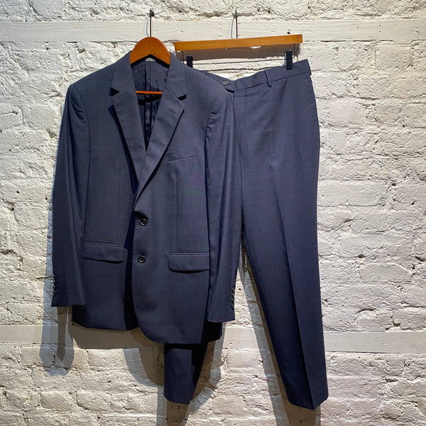 LANVIN NAVY GLENN CHECK SUIT