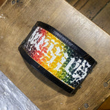 JOHN GALLIANO “GALLIANO” SEQUIN LEATHER WRISTBAND