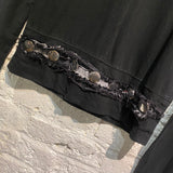 COMME DES GARÇONS TRICOT BLACK TOP STEEL BUTTON DETAILS