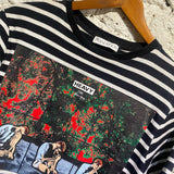JW ANDERSON BLACK/WHITE PRINT T-SHIRT