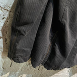 JEAN PAUL GAULTIER JEANS VINTAGE PINSTRIPE HOODED COAT