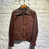 YOHJI YAMAMOTO Y’S BROWN LEATHER JACKET