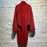 ISSEY MIYAKE HOMME PLISSE RED OVERCOAT