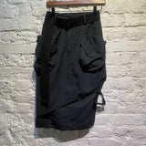 SEIVSON NAVY/BLACK UTILITY SKIRT