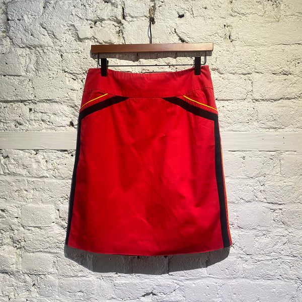 JEAN CHARLES DE CASTELBAJAC RED COTTON SKIRT
