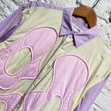COMME DES GARÇONS SHIRT PURPLE PINK MAUVE MULTI PANEL SHIRT