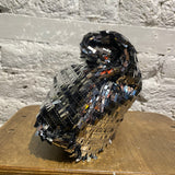STINE GOYA SILVER SEQUIN FOLDED CLUTCH